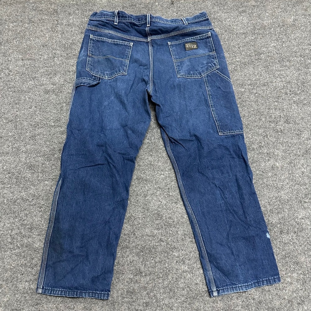 Key Carpenter Jeans Mens Size 34x27 Blue Denim Relaxed Fit Utility Workwear Pant